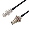 Picture of BNC Female to BNC Female Bulkhead Cable Assembly using LC085TBJ Coax, 1 FT