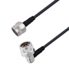 Picture of Low Loss N Male to N Male Right Angle Cable Assembly using LMR-195-FR Coax, 10 FT with Times Microwave Components