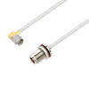 Picture of SMA Male Right Angle to N Female Bulkhead Cable Assembly using LC141TB Coax, 1 FT