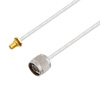 Picture of N Male to SMA Female Bulkhead Cable Assembly using LC141TB Coax, 1 FT