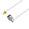 Picture of N Male Right Angle to SMA Female Bulkhead Cable Assembly using LC141TB Coax, 1.5 FT