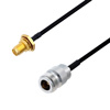 Picture of N Female to SMA Female Bulkhead Cable Assembly using LC141TBJ Coax, 1 FT