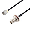 Picture of SMA Male to TNC Female Bulkhead Cable Assembly using LC141TBJ Coax, 1 FT