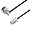 Picture of N Male Right Angle to TNC Female Cable Assembly using LC141TBJ Coax, 1.5 FT
