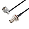 Picture of N Male Right Angle to TNC Female Bulkhead Cable Assembly using LC141TBJ Coax, 1 FT