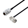 Picture of N Female to TNC Male Right Angle Cable Assembly using LC141TBJ Coax, 1 FT