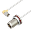 Picture of SMA Male Right Angle to N Female Bulkhead Cable Assembly using LC085TB Coax, 10 FT