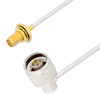 Picture of N Male Right Angle to SMA Female Bulkhead Cable Assembly using LC085TB Coax, 2 FT