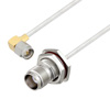 Picture of Precision SMA Male Right Angle to TNC Female Bulkhead Semi-Flexible Cable Assembly using LC085TB Coax, 10 FT , LF Solder