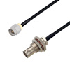 Picture of BNC Female Bulkhead to SMA Male Cable Assembly using LC085TBJ Coax, 1 FT