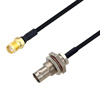 Picture of BNC Female Bulkhead to SMA Female Cable Assembly using LC085TBJ Coax, 6 FT