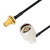 Picture of N Male Right Angle to SMA Female Bulkhead Cable Assembly using LC085TBJ Coax, 2 FT