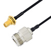 Picture of N Female to SMA Female Bulkhead Cable Assembly using LC085TBJ Coax, 1.5 FT