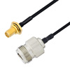 Picture of N Female to SMA Female Bulkhead Cable Assembly using LC085TBJ Coax, 6 FT