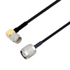 Picture of SMA Male Right Angle to TNC Male Cable Assembly using LC085TBJ Coax, 1.5 FT