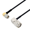 Picture of SMA Male Right Angle to TNC Male Right Angle Cable Assembly using LC085TBJ Coax, 1.5 FT with HeatShrink