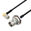 Picture of SMA Male Right Angle to TNC Female Bulkhead Cable Assembly using LC085TBJ Coax, 10 FT