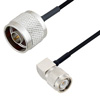 Picture of N Male to TNC Male Right Angle Cable Assembly using LC085TBJ Coax, 1.5 FT