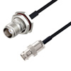 Picture of BNC Female to TNC Female Bulkhead Cable Assembly using LC085TBJ Coax, 1 FT