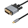Picture of USB C to DVI, Aluminum Shell with black nylon braided cable, Thunderbolt 2 Compatible, 1080P @ 60Hz, 1M