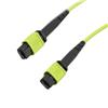 Picture of MPO no pins to MPO no pins, 8 fiber,Type A,OM5 50/125um Multimode, OFNR Jacket, Lime Green, 3 meter