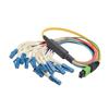 Picture of MPO Male to 12x Flex LC Fan-out, 12 Fiber Ribbon, 9/125 Singlemode, OFNR Jacket, Yellow, 10.0m