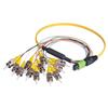 Picture of MPO Male to 12x ST Fan-out, 12 Fiber Ribbon, 9/125 Singlemode, OFNR Jacket, Yellow, 5.0m