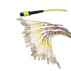 Picture of MPO w/ pins to LC Fan-out, 24 fiber round,OM5 50/125um Mltmd, LSZH Jacket, Lime Green, 0.5 meter