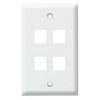 Picture of Flush Wall Plate for 4 Keystone White