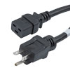 Picture of NEMA 6-20P to C19, Power Cord, 12 AWG, 20 A, 250V, 15 FT