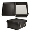 Picture of 12x10x5" UL® Listed Black Weatherproof Industrial NEMA Enclosure w/Blank Non-Metallic Mounting Plate