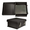Picture of 12x10x5" UL® Listed Black Weatherproof Industrial NEMA Enclosure w/Blank Aluminum Mounting Plate