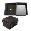 Picture of 14x12x7" UL® Listed Black Weatherproof NEMA 4X Rated Enclosure w/ Blank Non-Metallic Mounting Plate
