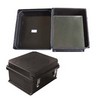 Picture of 14x12x7" UL® Listed Black Weatherproof NEMA 4X Rated Enclosure with Blank Aluminum Mounting Plate