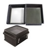 Picture of 14x12x7" UL® Listed Black Weatherproof Windowed NEMA 4X Enclosure with Blank Aluminum Mounting Plate
