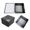 Picture of 18x16x10 UL® Listed Polycarbonate Weatherproof NEMA 4X Enclosure /Non-Metallic Mount Plate, Clear Lid Black