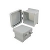 Picture of 6x6x4 Inch UL® Listed Weatherproof NEMA 4X Enclosure, Non-Metal Mounting Plate, Non-Metallic Hinges