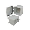 Picture of 6x6x4 Inch UL® Listed Weatherproof NEMA 4X Enclosure w/Aluminum Mounting Plate, Non-Metallic Hinges