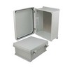 Picture of 12x10x5 Inch UL® Listed Weatherproof NEMA 4X Enclosure w/Aluminum Mount Plate, Non-Metallic Hinges