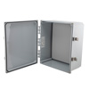 Picture of 14x12x6" UL® Listed  Polycarbonate Weatherproof NEMA 4X Enclosure w/Non-Metallic Mount Plate, Dk Gry