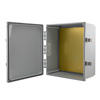 Picture of 14x12x6" UL® Listed  Polycarbonate Weatherproof NEMA 4X Enclosure w/Aluminum Mounting Plate, Dk Gray