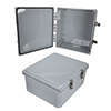 Picture of 14x12x6" UL® Listed  Polycarbonate Weatherproof NEMA 4X Enclosure, Dark Gray