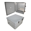 Picture of 18x16x10 Polycarbonate Weatherproof NEMA 4X Enclosure, Modified Base Drilled Mount Dark Gray