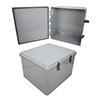 Picture of 18x16x10" UL® Listed  Polycarbonate Weatherproof NEMA 4X Enclosure, Dark Gray