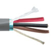 Picture of 600V Control Cable, USA Made, 3 Conductor 22AWG Stranded, Shielded, CSA FT4 AWM 2586 600VTROL VW-1 105C PVC Gray, 1000F