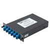 Picture of Passive CWDM,  Single LGX Demux, 8 Ch F (skip 1391-1411nm) w/ 20nm spacing, start ch 1270nm, LC/UPC  w/ MON (1%)&Pass Single Fiber