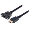 Picture of High Speed HDMI  Cable with Ethernet, Male/ Panel Mount Female 1.0 M