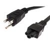 Picture of Laptop Power Cord - NEMA 5-15P to C5 - 10 Amp - 6FT - Black