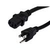 Picture of Universal CPU Power Cord - Nema 5-15P to C13 - 15 Amp - 1 FT - Black