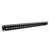 Picture of 1.75"x19" (1U) 24 Port Keystone Slots panel with Cable Manager